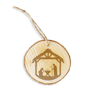 Nativity Scene Wood Ornament