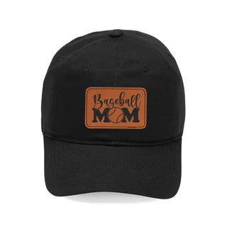 Baseball Mom Patch Cap #L190-BLK-P102-BASEMOM