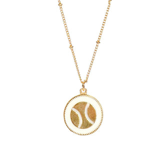 White Baseball Necklace #VLJ2638-WHTBASE