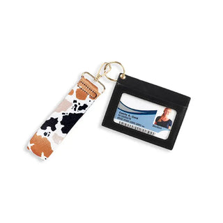 Black Wallet with Wristlet Strap #PACK-209BLK-AQDOT