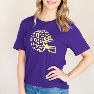Gold Leopard Helmet T-Shirt #HPTS-BLKLG-GDHEL