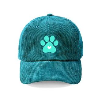 Heart Paw Corduroy Cap
