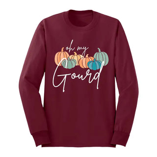 Oh My Gourd Long Sleeve Shirt #HPLS-BLKSM-GOURD