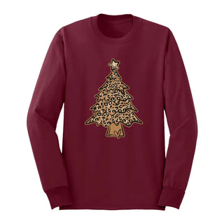 Leopard Christmas Tree Long Sleeve Shirt