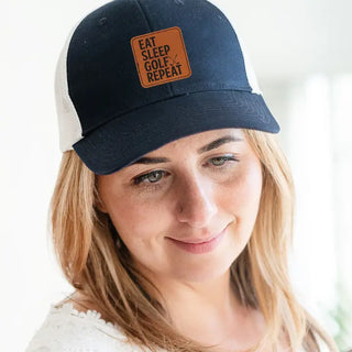 Eat, Sleep, Golf Patch Snapback #L112-BLK-P702-ESG