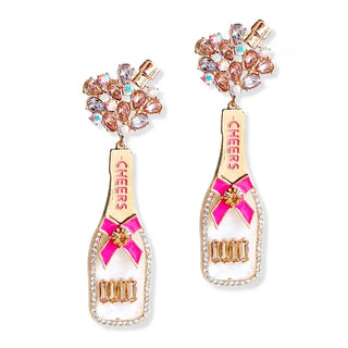 Champagne Gang Earrings #VLJ2431-CHAMP22