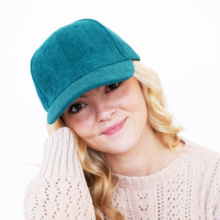 Teal Corduroy Cap #M193VL-TEALCORD