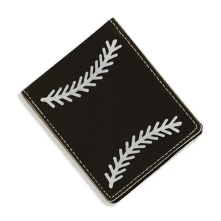Baseball Laces Bifold Wallet #LMW189-LTBRN-BLACE