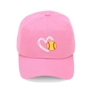 Heart Softball Cap