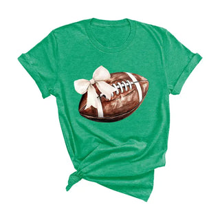 Football Bow T-Shirt #HPTS-BLKLG-FBBOW