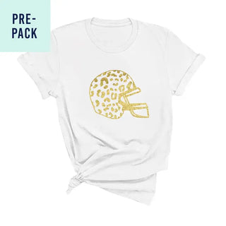 Gold Leopard Helmet T-Shirt 9 pc Set #PACK-BLK-GDHEL