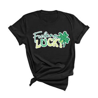 Feeling Lucky T-Shirt #HPTS-BLKLG-LUCK25
