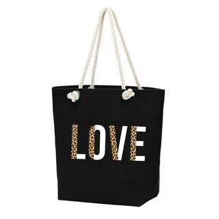 Leopard Love Castaway Tote-Black