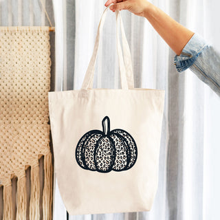 Leopard Pumpkin Canvas Tote