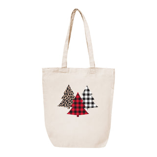 Buffalo Check & Leopard Tree Canvas Tote