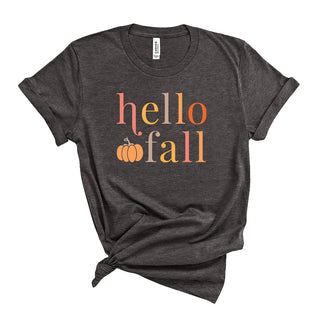 Dark Grey Hello Fall T-shirt - Size Small 