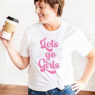White Let's Go Girls T-Shirt Pre-Pack
