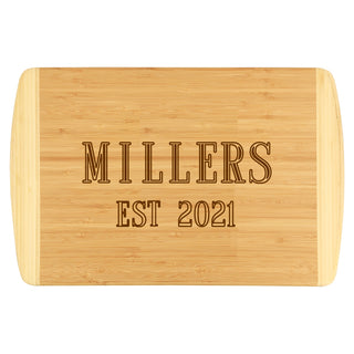 EST. Year Two-Tone Cutting Board