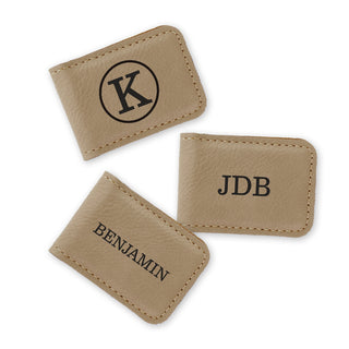 Men's Money Clip-Light Brown