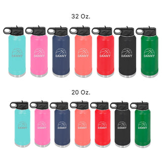 Water Bottle with Basketball Design