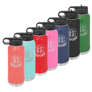 Water Bottle with Butterfly Design