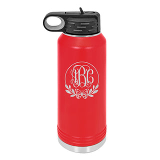 Water Bottle with Butterfly Design