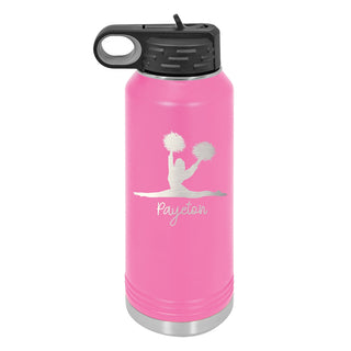 Water Bottle with Cheer Design