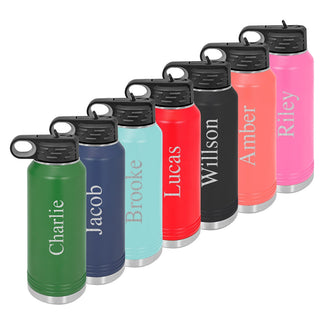 Water Bottle with Classic Text