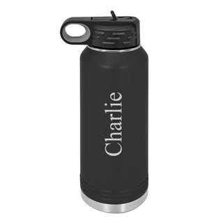 Water Bottle with Classic Text