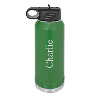 Water Bottle with Classic Text