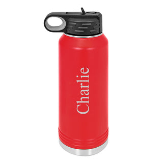 Water Bottle with Classic Text