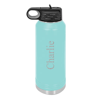 Water Bottle with Classic Text