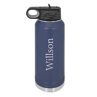 Water Bottle with Classic Text