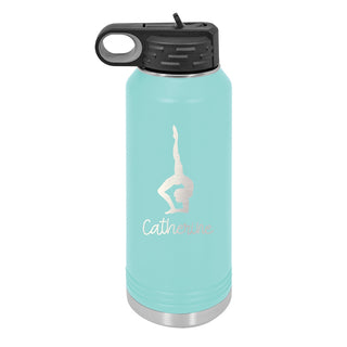 Water Bottle with Gymnastics Design