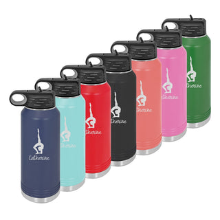 Water Bottle with Gymnastics Design