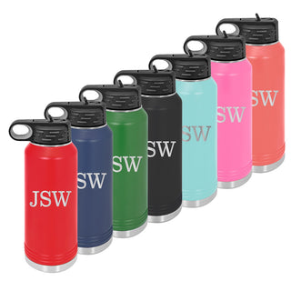 Water Bottle with Classic Male Initials