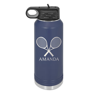 Water Bottle with Tennis Design