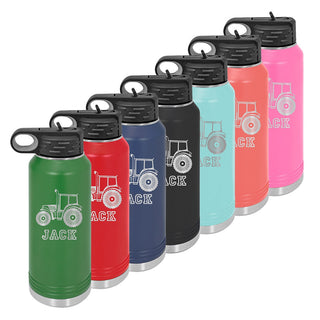 Water Bottle with Tractor Design