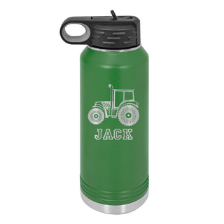 Water Bottle with Tractor Design