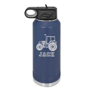 Water Bottle with Tractor Design