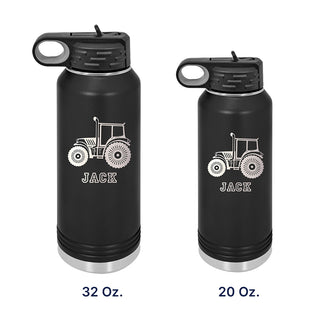 Water Bottle with Tractor Design
