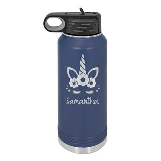 Water Bottle with Unicorn Design