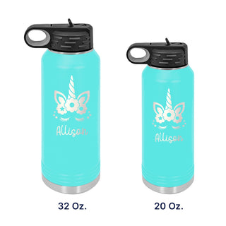 Water Bottle with Unicorn Design