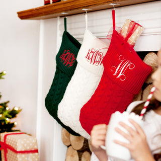 Hunter Green Knit Stocking