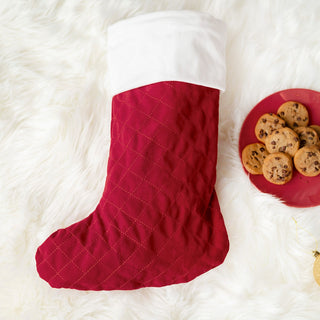 Quilted Red Velvet Stocking 