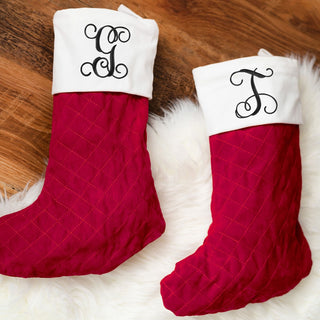 Quilted Red Velvet Stocking 