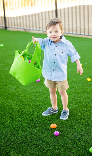 Green Felt Bucket 