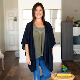 Navy Lindsey Top 