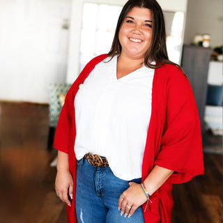 Red Lindsey Top 