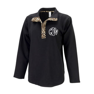 Black Leopard Savannah Pullover